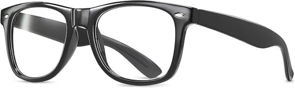 Retro Clear Lens Nerd Glasses for Men and Women - Stylish Non-Prescription Eyewear for Cosplay & Costumes