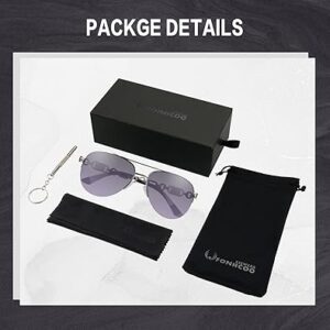 FONHCOO Aviator Sunglasses for Men & Women – Stylish Metal Frame UV400 Mirrored Eyewear