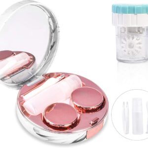 Portable Contact Lens Travel Kit with Cleaner, Mirror & Tools for Daily Use