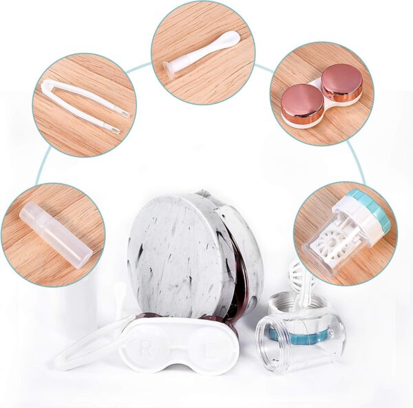 Portable Contact Lens Travel Kit with Cleaner, Mirror & Tools for Daily Use